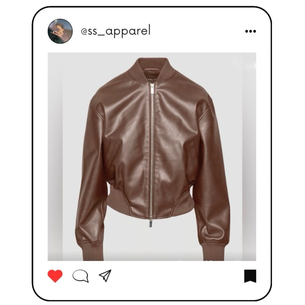 Aritzia Brown Leather Jacket
